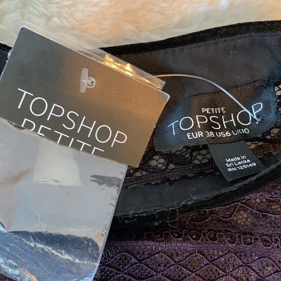 New!! Topshop Petite Lace Embroidered Mini Dress Size 6 - Picture 12 of 17